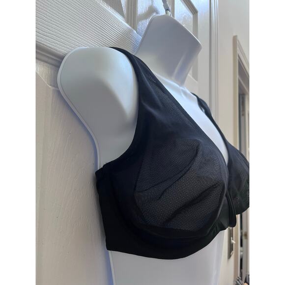 Nueskin New Black Sheer Unlined Mesh Underwired Bra Size 34 DDD - Picture 3 of 10